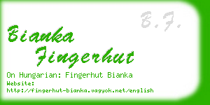 bianka fingerhut business card